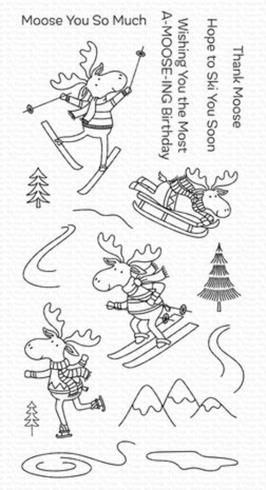 My Favorite Things Merry Moose Clear Stamps (CS-842)
