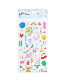 Pebbles All The Cake Puffy Stickers Icons (34022069)