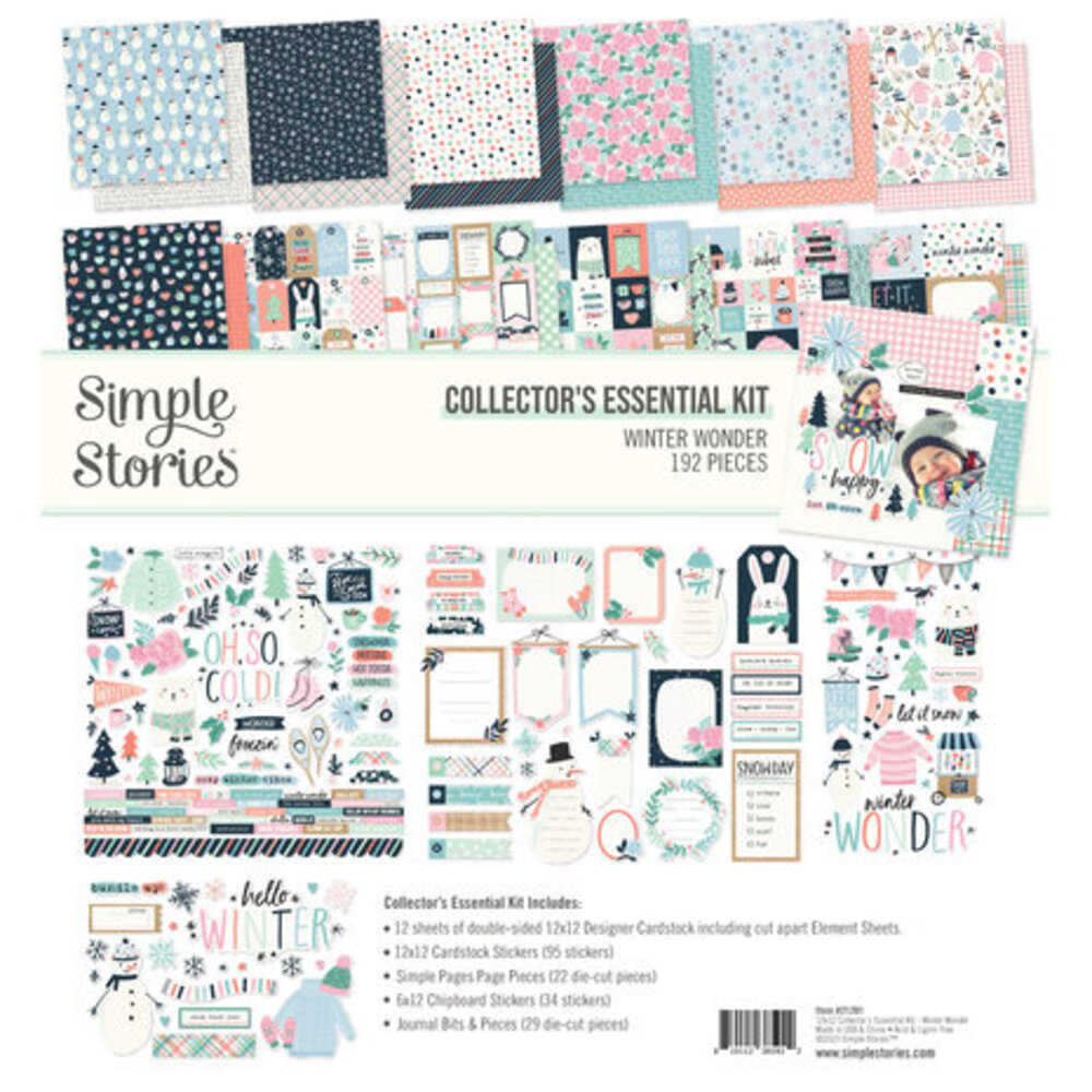 Simple Stories Winter Wonder 12x12 Inch Collector's Essential Kit (21201)