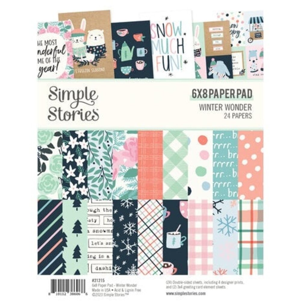 Simple Stories Winter Wonder 6x8 Inch Paper Pad (21215) Simple Stories Winter Wonder 6x8 Inch Paper Pad (21215)
