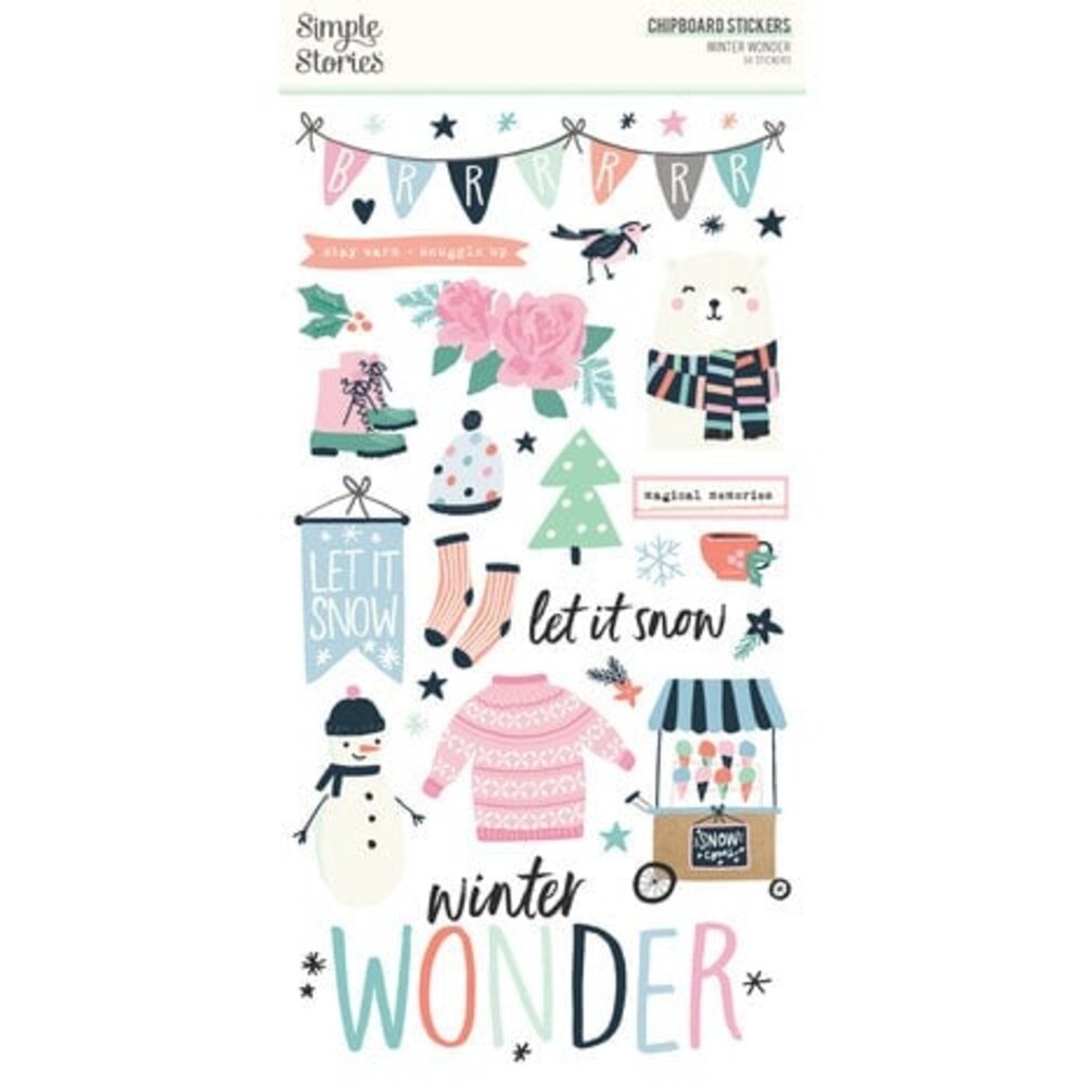 Simple Stories Winter Wonder Chipboard Stickers (21217)