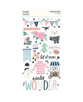 Simple Stories Winter Wonder Chipboard Stickers (21217)