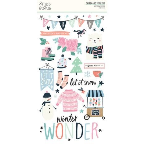 Simple Stories Winter Wonder Chipboard Stickers (21217)