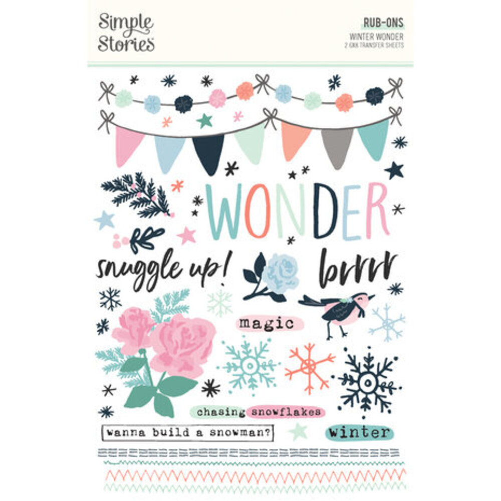 Simple Stories Winter Wonder Rub-ons (21221) Simple Stories Winter Wonder Rub-ons (21221)