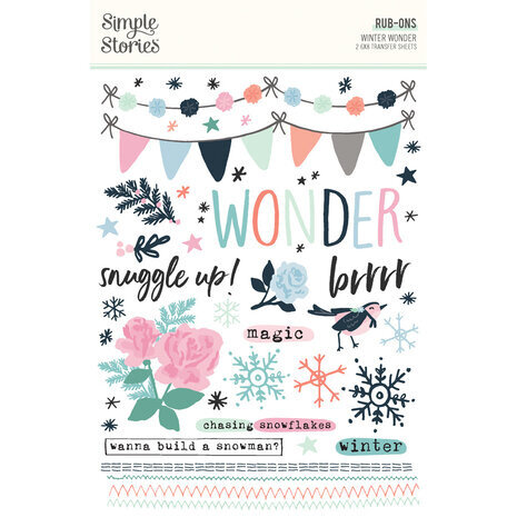 Simple Stories Winter Wonder Rub-ons (21221) Simple Stories Winter Wonder Rub-ons (21221)