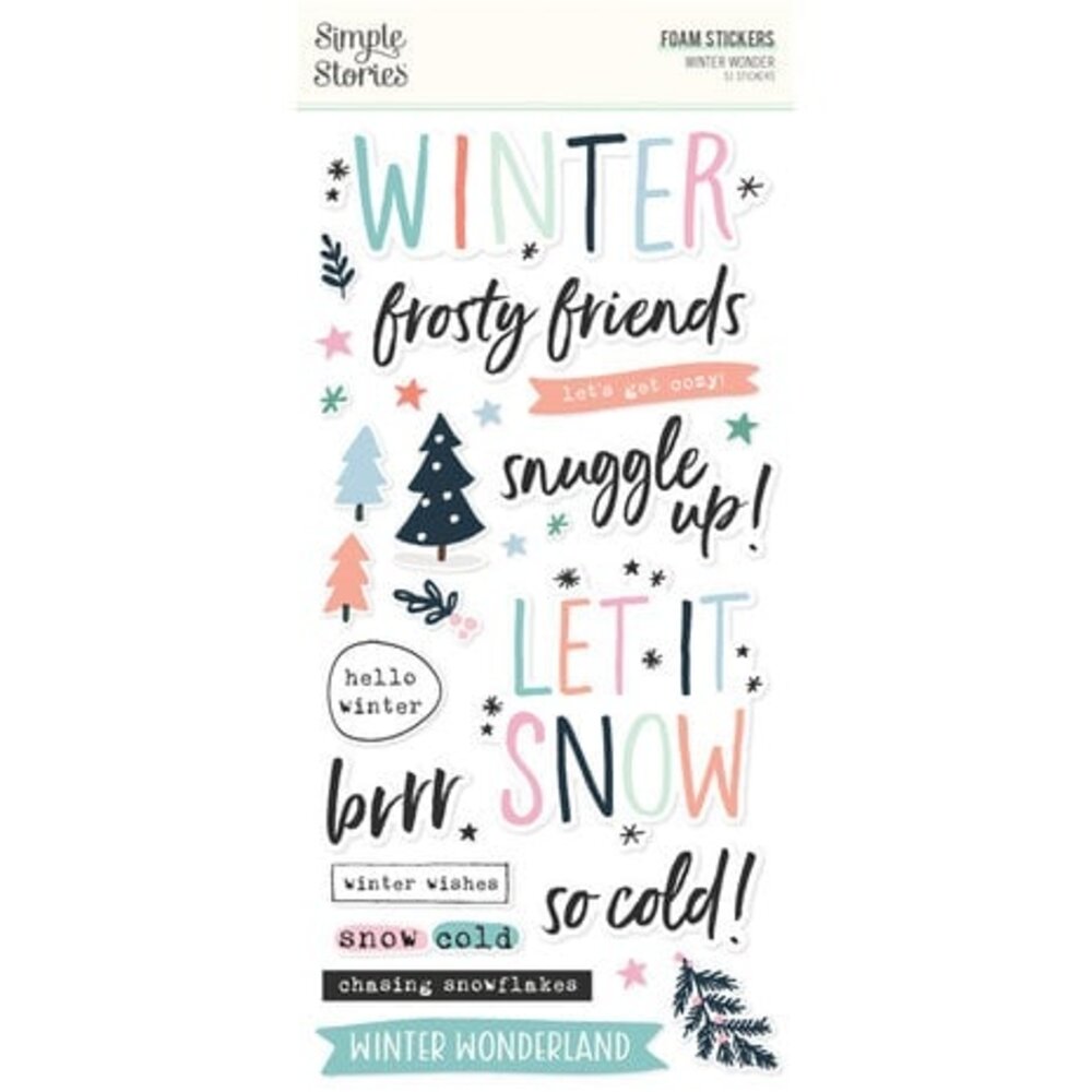 Simple Stories Winter Wonder Foam Stickers (21225) Simple Stories Winter Wonder Foam Stickers (21225)