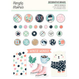 Simple Stories Winter Wonder Decorative Brads (21226)