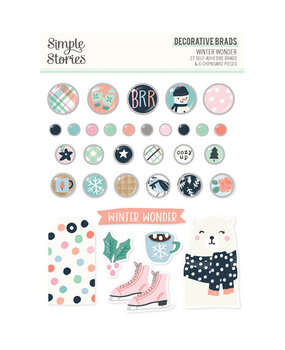 Simple Stories Winter Wonder Decorative Brads (21226)