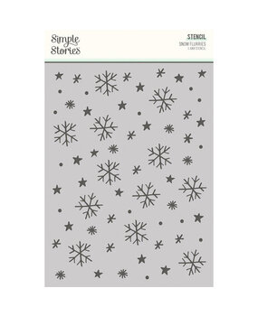 Simple Stories Winter Wonder Stencil Snow Flurries (21229)