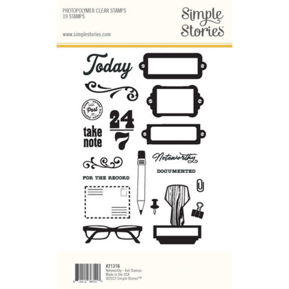 Simple Stories Noteworthy Clear Stamps (21316) Simple Stories Noteworthy Clear Stamps (21316)