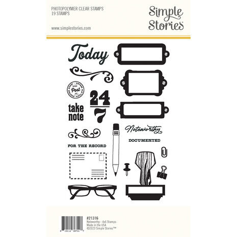 Simple Stories Noteworthy Clear Stamps (21316) Simple Stories Noteworthy Clear Stamps (21316)