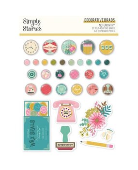 Simple Stories Noteworthy Decorative Brads (21327) Simple Stories Noteworthy Decorative Brads (21327)