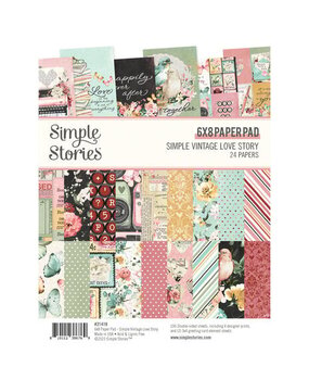 Simple Stories Simple Vintage Love Story 6x8 Inch Paper Pad (21419) Simple Stories Simple Vintage Love Story 6x8 Inch Paper Pad (21419)