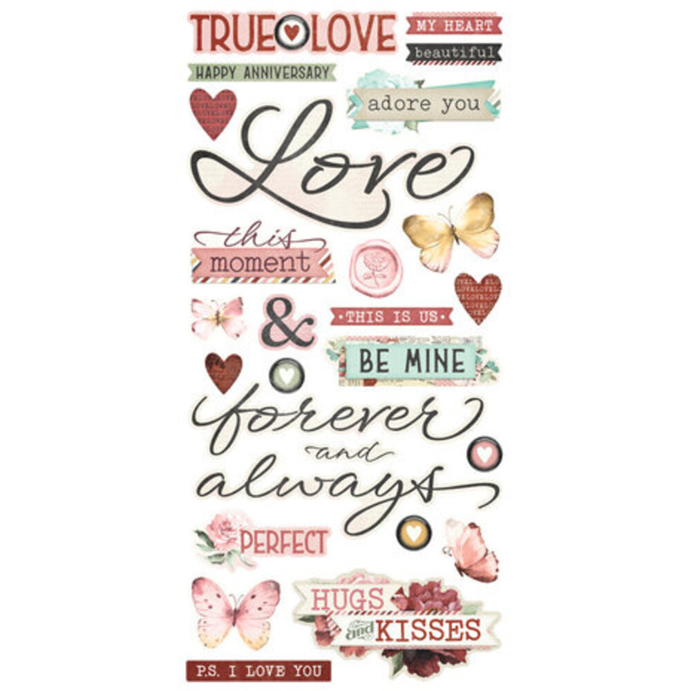 Simple Stories Simple Vintage Love Story Foam Stickers (21429) Simple Stories Simple Vintage Love Story Foam Stickers (21429)