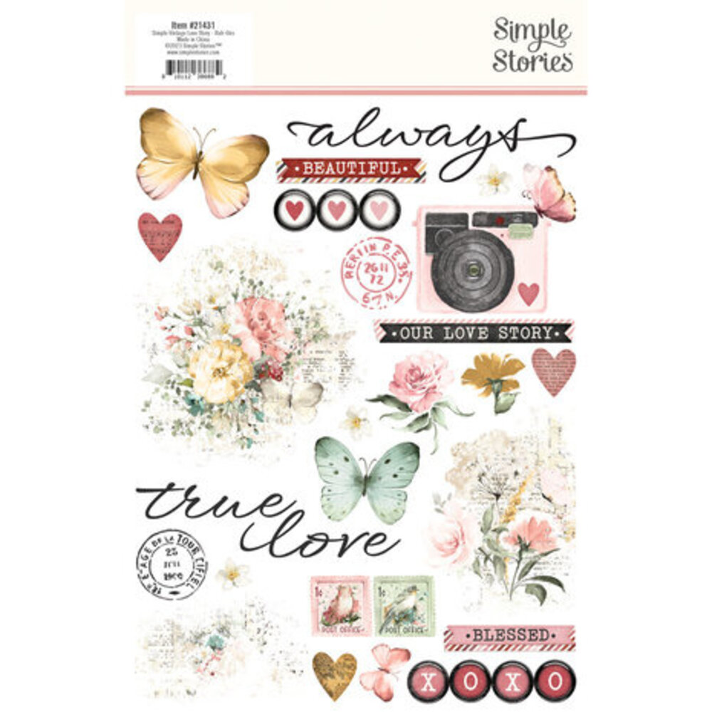 Simple Stories Simple Vintage Love Story Rub-ons (21431) Simple Stories Simple Vintage Love Story Rub-ons (21431)