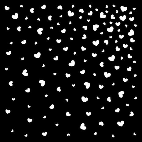 Creative Expressions Scattered Hearts 6x6 Inch Stencil (CEST148)