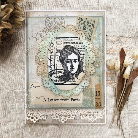Creative Expressions Sam Poole Clear Stamp A5 Parisian Lace Chronicles (CEC1054)