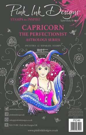Pink Ink Designs Astrology Series Capricorn "The Perfectionist" A5 Clear Stamps (PI240) Pink Ink Designs Astrology Series Capricorn "The Perfectionist" A5 Clear Stamps (PI240)