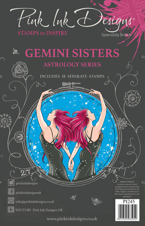 Pink Ink Designs Astrology Series Gemini Sisters A5 Clear Stamps (PI245) Pink Ink Designs Astrology Series Gemini Sisters A5 Clear Stamps (PI245)