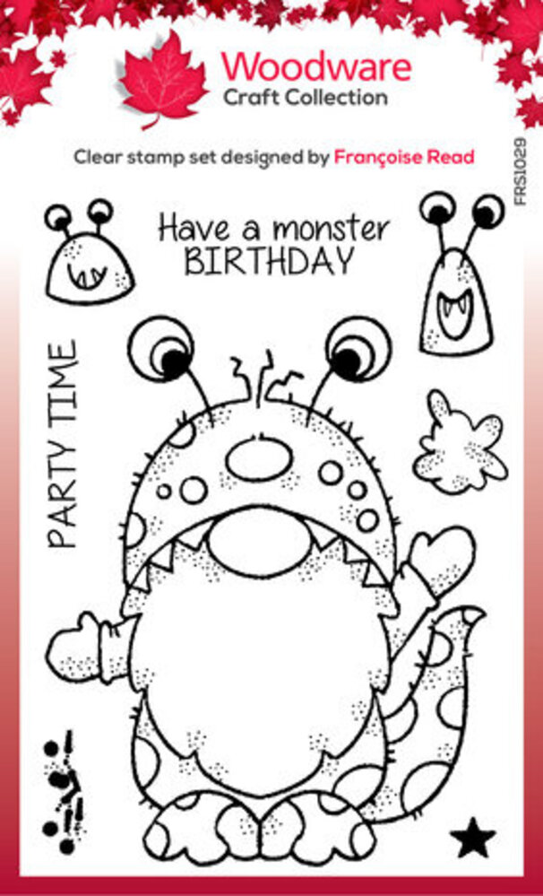 Woodware Monster Gnome Clear Stamps (FRS1029)