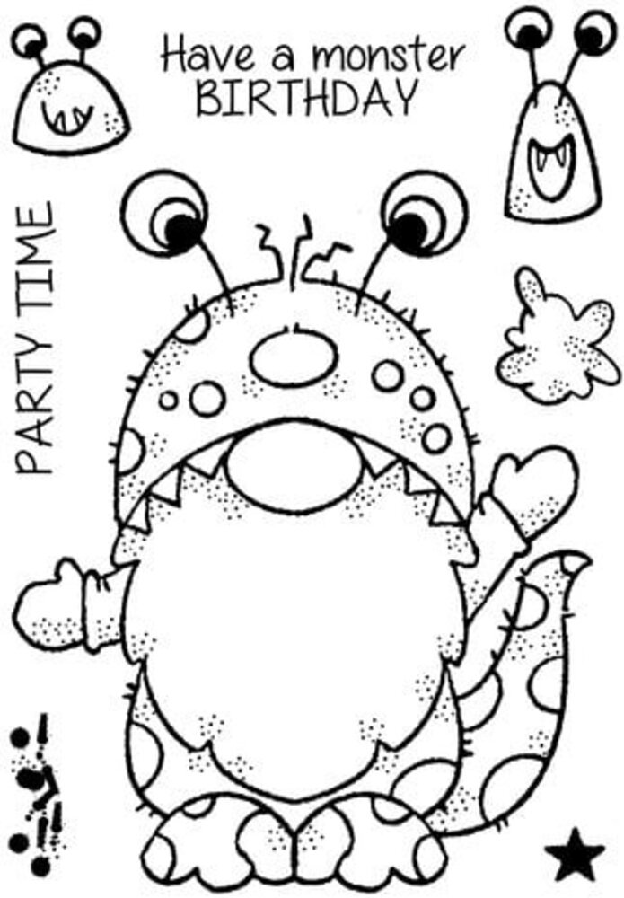 Woodware Monster Gnome Clear Stamps (FRS1029)
