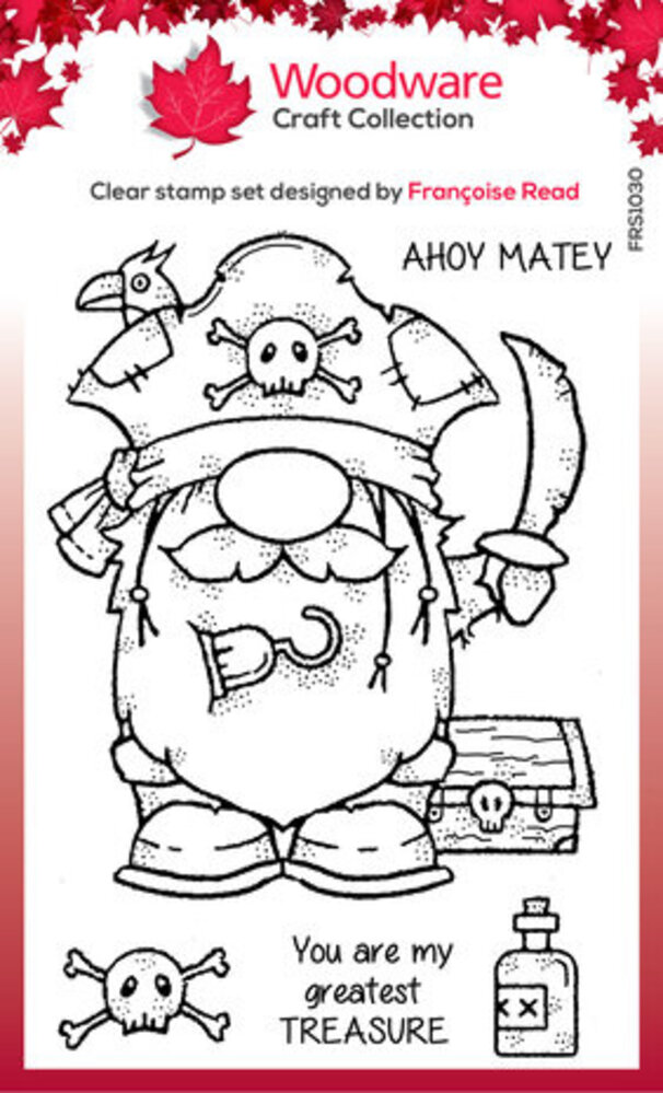 Woodware Pirate Gnome Clear Stamps (FRS1030) Woodware Pirate Gnome Clear Stamps (FRS1030)