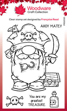 Woodware Pirate Gnome Clear Stamps (FRS1030) Woodware Pirate Gnome Clear Stamps (FRS1030)