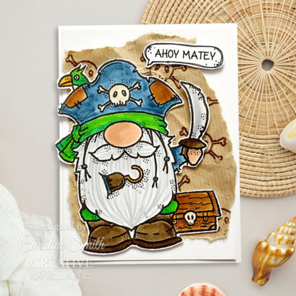Woodware Pirate Gnome Clear Stamps (FRS1030) Woodware Pirate Gnome Clear Stamps (FRS1030)