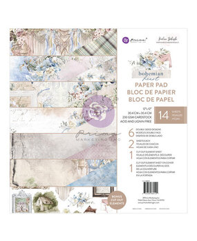 Prima Marketing Inc Bohemian Heart 12x12 Inch Paper Pad (664121) Prima Marketing Inc Bohemian Heart 12x12 Inch Paper Pad (664121)