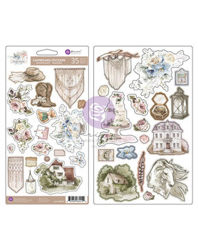Prima Marketing Inc Bohemian Heart Chipboard Stickers (664152) Prima Marketing Inc Bohemian Heart Chipboard Stickers (664152)