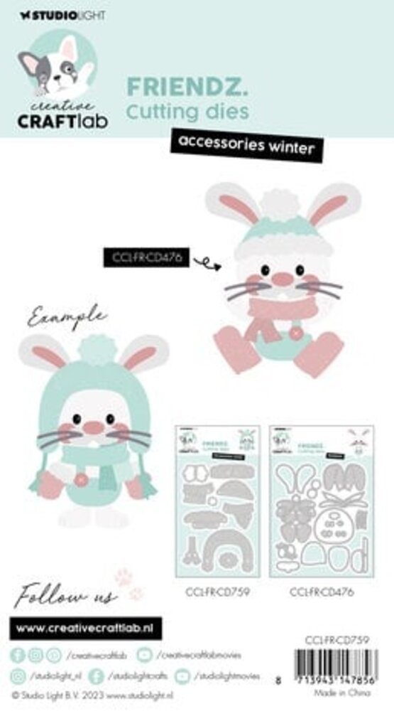 Creative Craftlab Friendz Dies Winter Accessoiries (CCL-FR-CD759) Creative Craftlab Friendz Dies Winter Accessoiries (CCL-FR-CD759)