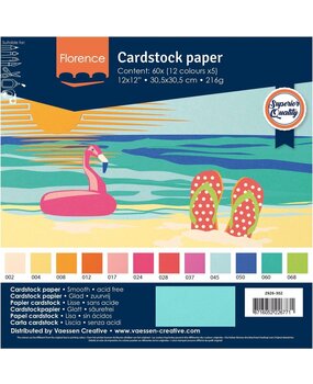 Vaessen Creative Florence Summer 12x12 Inch Cardstock Paper Pack (2926-302) Vaessen Creative Florence Summer 12x12 Inch Cardstock Paper Pack (2926-302)