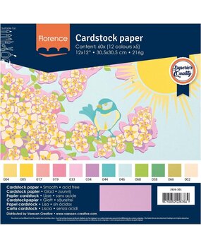 Vaessen Creative Florence Spring 12x12 Inch Cardstock Paper Pack (2926-301) Vaessen Creative Florence Spring 12x12 Inch Cardstock Paper Pack (2926-301)