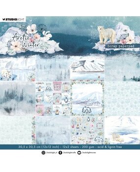 Studio Light Arctic Winter 12x12 Inch Scrap Paper Pad (SL-AW-PP125)