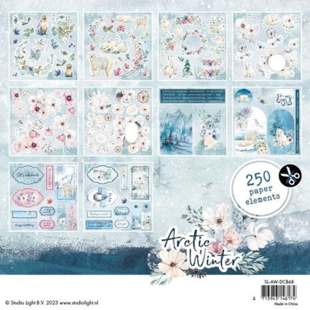 Studio Light Arctic Winter 6x6 Inch Paper Elements Die-Cut Block (SL-AW-DCB68)