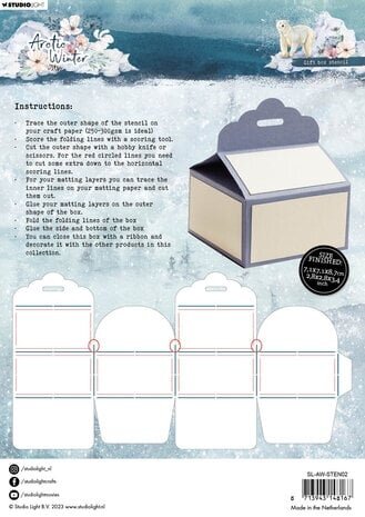 Studio Light Arctic Winter Craft Stencil Giftbox (SL-AW-STEN02) Studio Light Arctic Winter Craft Stencil Giftbox (SL-AW-STEN02)