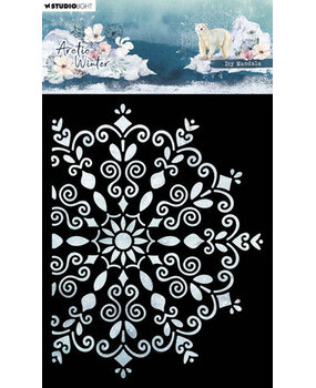 Studio Light Arctic Winter Masking Stencil Icy Mandala (SL-AW-MASK252)