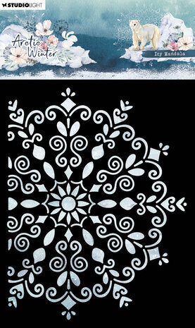 Studio Light Arctic Winter Masking Stencil Icy Mandala (SL-AW-MASK252)