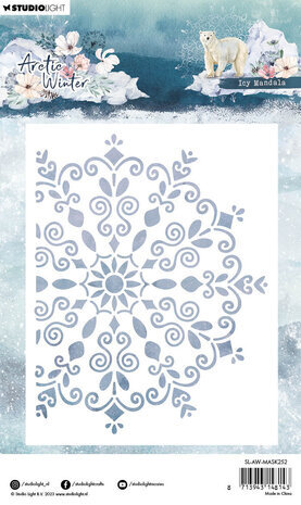 Studio Light Arctic Winter Masking Stencil Icy Mandala (SL-AW-MASK252)