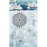 Studio Light Arctic Winter Clear Stamps Icy Florals (SL-AW-STAMP583)