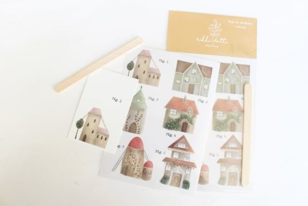 Nikki Dotti Rub-on Stickers A6 Houses Nikki Dotti Rub-on Stickers A6 Houses