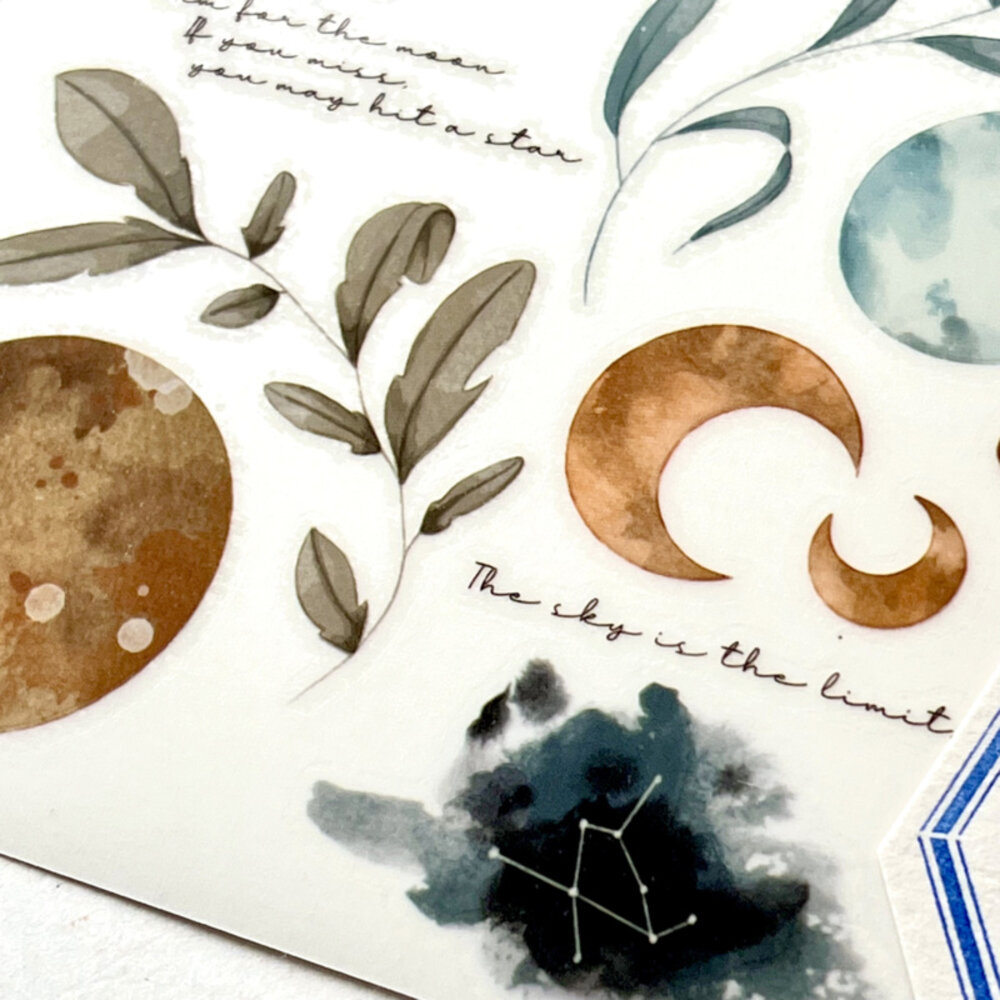 Nikki Dotti Rub-on Stickers A6 Aim for the Moon Nikki Dotti Rub-on Stickers A6 Aim for the Moon