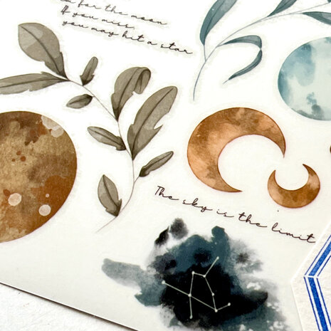 Nikki Dotti Rub-on Stickers A6 Aim for the Moon Nikki Dotti Rub-on Stickers A6 Aim for the Moon