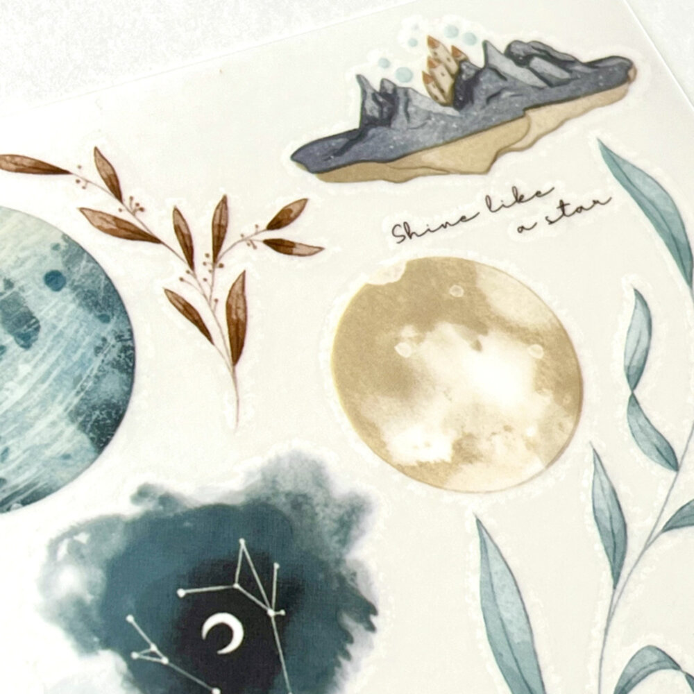 Nikki Dotti Rub-on Stickers A6 Aim for the Moon Nikki Dotti Rub-on Stickers A6 Aim for the Moon