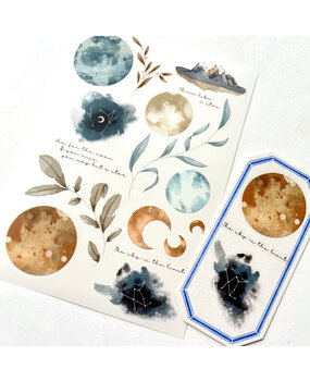 Nikki Dotti Rub-on Stickers A6 Aim for the Moon Nikki Dotti Rub-on Stickers A6 Aim for the Moon