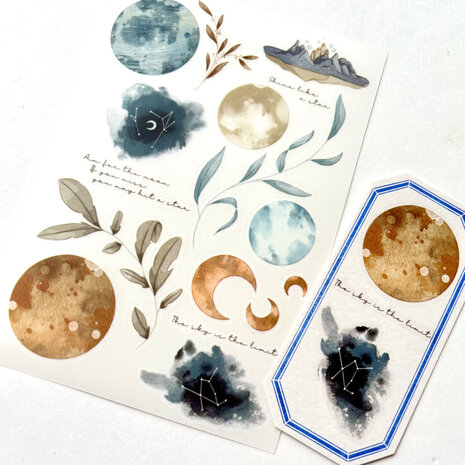 Nikki Dotti Rub-on Stickers A6 Aim for the Moon Nikki Dotti Rub-on Stickers A6 Aim for the Moon