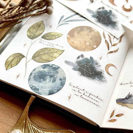 Nikki Dotti Rub-on Stickers A6 Aim for the Moon Nikki Dotti Rub-on Stickers A6 Aim for the Moon