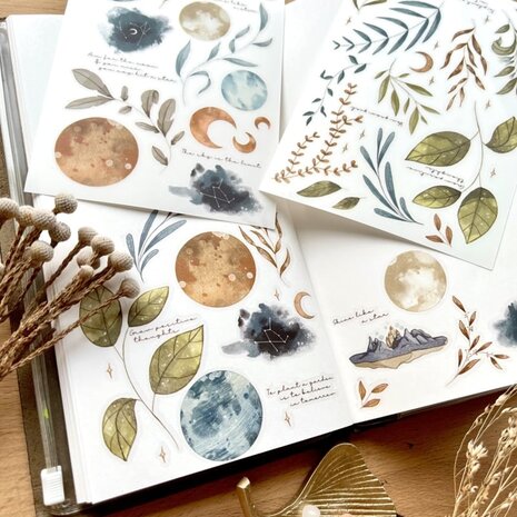 Nikki Dotti Rub-on Stickers A6 Aim for the Moon Nikki Dotti Rub-on Stickers A6 Aim for the Moon