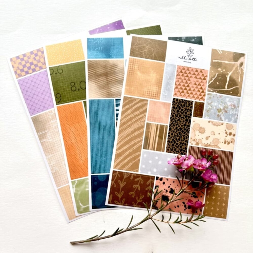 Nikki Dotti Stickerset A6 Patterns (4 vellen) Nikki Dotti Stickerset A6 Patterns (4 vellen)