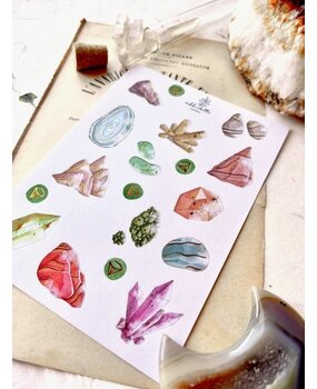 Nikki Dotti Gold Foil Stickervel A6 Gems